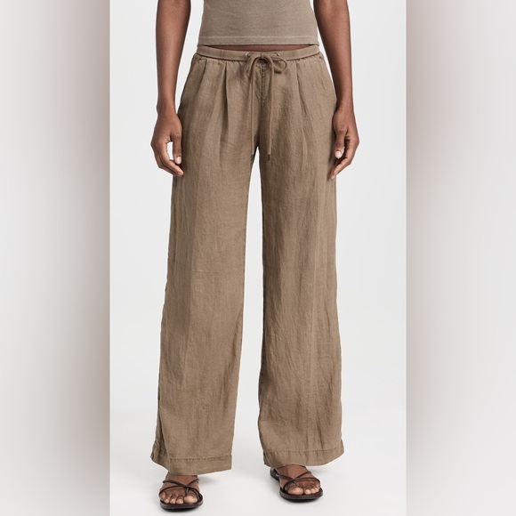James Perse Pants - 🤎 James Perse 100% Linen Wide Leg Pants – Size 4 NWT